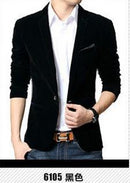 Men's Slim Fit Suit Jacket-6105 black-M-JadeMoghul Inc.