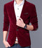 Men's Slim Fit Suit Jacket-6105 wine red-M-JadeMoghul Inc.