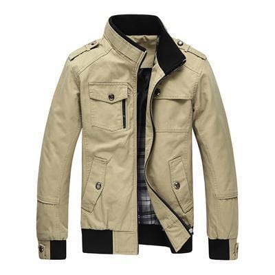 Mens Sports Jacket All Season Outerwear-Khaki-M-JadeMoghul Inc.