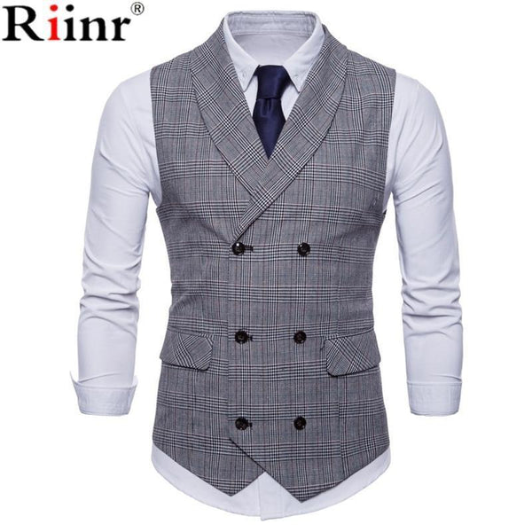 Men's Suit Vest - Sleeveless Waistcoat - Slim Fit Classic Vest-Coffee-M-JadeMoghul Inc.