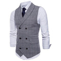 Men's Suit Vest - Sleeveless Waistcoat - Slim Fit Classic Vest-Light Gray-M-JadeMoghul Inc.