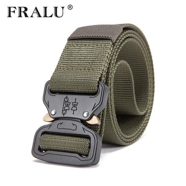 Mens Tactical Belt Military Nylon Belt Outdoor multifunctional Training Belt High Quality Strap-green 1-125cm-JadeMoghul Inc.