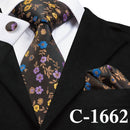 Mens Tie Blue Stripe Silk Jacquard Necktie Hanky Cufflink Set Business Wedding Party Ties For Men Men's Gift C-703-C-1662-JadeMoghul Inc.