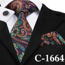 Mens Tie Blue Stripe Silk Jacquard Necktie Hanky Cufflink Set Business Wedding Party Ties For Men Men's Gift C-703-C-1664-JadeMoghul Inc.