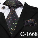 Mens Tie Blue Stripe Silk Jacquard Necktie Hanky Cufflink Set Business Wedding Party Ties For Men Men's Gift C-703-C-1668-JadeMoghul Inc.