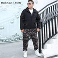Mens Tracksuit 2019 2 Piece Autumn Men Camouflage Sports Pants Off White Hoodie Jacket Coat Big Size 5XL 6XL 7XL 8XL 9XL Clothes AExp