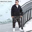 Mens Tracksuit 2019 2 Piece Autumn Men Camouflage Sports Pants Off White Hoodie Jacket Coat Big Size 5XL 6XL 7XL 8XL 9XL Clothes AExp