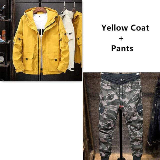 Mens Tracksuit 2019 2 Piece Autumn Men Camouflage Sports Pants Off White Hoodie Jacket Coat Big Size 5XL 6XL 7XL 8XL 9XL Clothes AExp