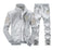 Mens Tracksuit Set / Stand Collar Sportswear / Casual Fitness Clothing Set-D38 gray-XL-JadeMoghul Inc.