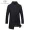 Men's Wool Coat - Thick Fashion Long Jacket-Black N577-P75-4XL-JadeMoghul Inc.