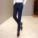 Men'sDress Trousers / Slim Fit Formal Pants-navy blue-28-JadeMoghul Inc.