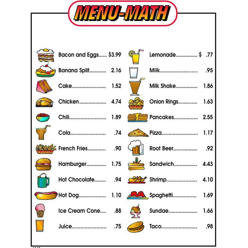 Menu Math For Beginners 6 Pk Extra