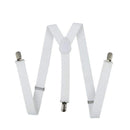 Men/WomenElastic Suspenders-White-JadeMoghul Inc.