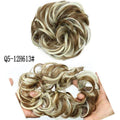 MERISIHAIR Girls Curly Scrunchie Chignon With Rubber Band Brown Gray Synthetic Hair Ring Wrap On Messy Bun Ponytails AExp