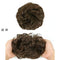 MERISIHAIR Girls Curly Scrunchie Chignon With Rubber Band Brown Gray Synthetic Hair Ring Wrap On Messy Bun Ponytails AExp