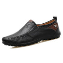 Merkmak Soft Leather Men Loafers New Handmade Casual Shoes Men Moccasins For Men Comforable Leather Flat Shoes big size 39-47-Black Loafer-11-JadeMoghul Inc.