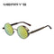 MERRY'S Vintage Women Steampunk Sunglasses Brand Design Round Sunglasses Oculos de sol UV400-C06 Brown Gold-JadeMoghul Inc.