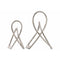 Metal Abstract decor Set of Two Metallic Finish Silver - Benzara-Decorative Accessories-Silver-JadeMoghul Inc.