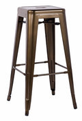 Metal Bar Stool (Set-2), Gold-Bar Stools and Counter Stools-Gold-Steel-JadeMoghul Inc.