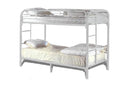 Metal Based Twin Over Twin Bunk Bed, White-Bunk Beds-White-Metal-JadeMoghul Inc.