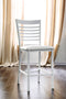 Metal Counter Height Chair With Cushioned Leatherette Seat, White, Pack of Two-Chairs-White-Metal And Faux Leather-JadeMoghul Inc.