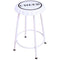 Metal Counter Height Stool with Bottle Lid Shape Seat, Set of 2, White-Bar Stools-White-Metal-JadeMoghul Inc.