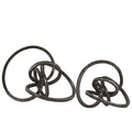 Metal Curl Abstract Tabletop Sculpture, Gunmetal gray, Set of 2-Sculptures-Gray-Metal-JadeMoghul Inc.