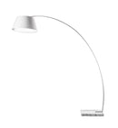 Metal Floor Lamp with Fabric Adjustable Shade and Marble Base, White-Floor Lamp-White-Marble Metal Fabric-JadeMoghul Inc.