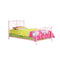 Metal Frame Twin Size Bed, Pink