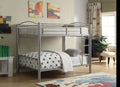 Metal Full/Full Bunk Bed, Silver