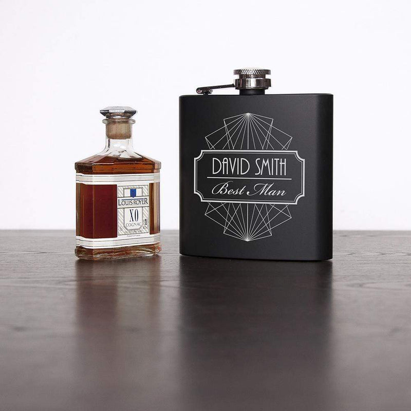 Metal Gifts & Accessories Christmas Presents Thank You For Being My Best Man Black Matte Hip Flask Treat Gifts