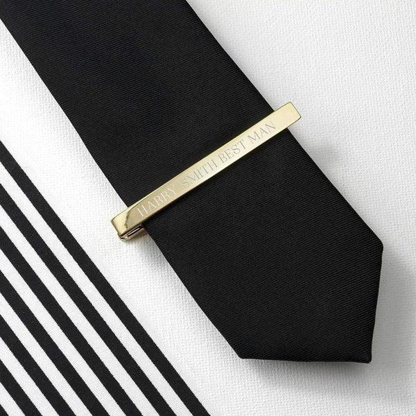 Metal Gifts & Accessories Personalised Gifts Gold Plated Tie Clip Treat Gifts