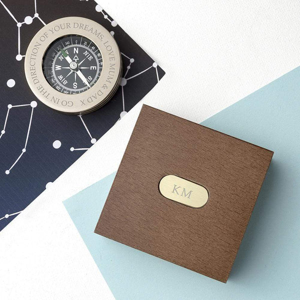 Metal Gifts & Accessories Personalized Gift Ideas Brass Travelers Compass with Wooden Box Treat Gifts