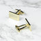 Metal Gifts & Accessories Personalized Gift Ideas Rectangle Gold Plated Cufflinks Treat Gifts