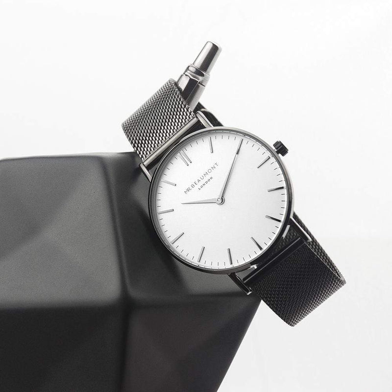 Metal Gifts & Accessories Personalized Gifts For Him Metallic Charcoal Grey Watch Treat Gifts