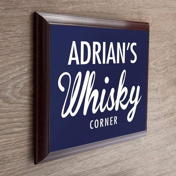 Metal Gifts & Accessories Personalized Plaques Whiskey Corner Plaque Treat Gifts
