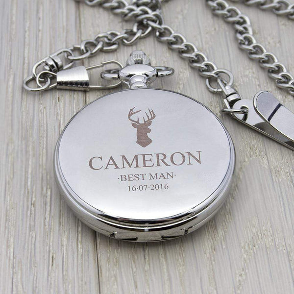 Metal Gifts & Accessories Personalized Watches  Groomsman Icon Collection Pocket Watch Treat Gifts