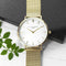 Metal Gifts & Accessories Personalized Watches  Yellow Gold Mesh Strapped Watch Treat Gifts