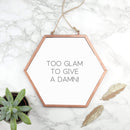 Metal Gifts & Accessories Unique Personalized Gifts  Hexagon Copper Mirror Treat Gifts