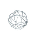 Metal Orb Sculpture With Broken Rings, Coated Finish Silver-Sculptures-Silver-Metal-Coated Finish-JadeMoghul Inc.