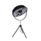 Metal Photography Table Lamp with Fabric Head and Tripod Feet, Black and Silver-Table & Desk Lamp-Black and Silver-Metal Fabric-JadeMoghul Inc.