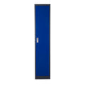 Metal Storage Locker Cabinet with Key Lock Entry, Blue and Gray-Cabinet and Storage Chests-Blue and Gray-Metal-JadeMoghul Inc.