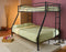 Metal Twin Over Full Bunk Bed With Full Length Guard Rails, Black-Bedroom Furniture-Black-Metal-JadeMoghul Inc.