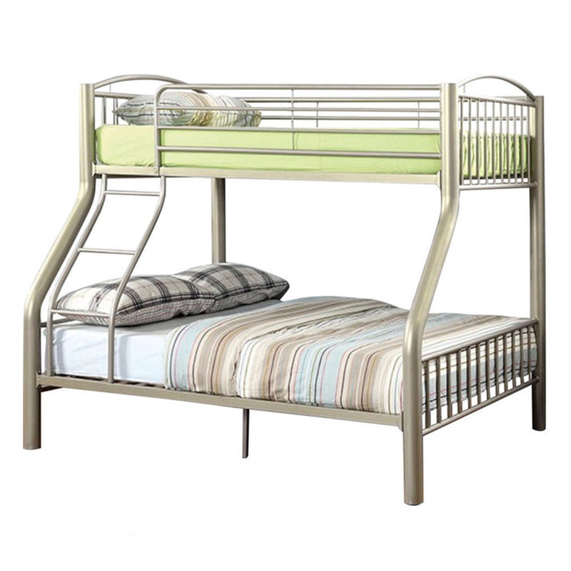 Metal Twin/Full Bunk Bed, Gold