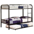 Metal Twin/Twin Bunk Bed, Black-Bunk Beds-Black-Metal-JadeMoghul Inc.