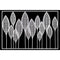 Metal Veined Leaves Wall Decor in Landscape Orientation, White-Wall Decor-White-Metal-JadeMoghul Inc.