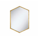 Metal Wall Mirror, Gold-Wall Mirrors-Gold-Metal and Glass-JadeMoghul Inc.
