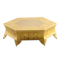 Metal Wedding Cake Stand 14 inches, Gold-Dessert and Cake Stands-Gold-Aluminum-JadeMoghul Inc.