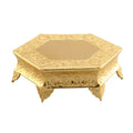 Metal Wedding Cake Stand, 16 inches, Gold-Dessert and Cake Stands-Gold-Aluminum-JadeMoghul Inc.