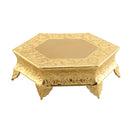 Metal Wedding Cake Stand, 16 inches, Gold-Dessert and Cake Stands-Gold-Aluminum-JadeMoghul Inc.